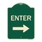 Signmission Parking Lot Enter Right Arrow Heavy-Gauge Aluminum Architectural Sign, 24" x 18", G-1824-23426 A-DES-G-1824-23426 - alternate 1